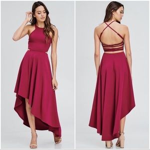 Purplish pink High low dress L💜💗